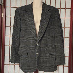 Robert Stock Green/Blue Plaid Sport Coat Size 40r - image 1